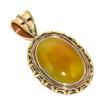 Natural Montana Agate TwoTone 925 Solid Sterling Silver Gift Pendant 1.50" V3z33
