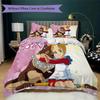 Hello Sandybell Pattern Bedding,Quilt Set Quilt Cover Pillowcase Home Birthday Gift (1*duvet cover+2*pillowcase,without core)XSJT0917433