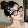 Модные очки для близорукости с большой оправой, женские, милые, кошачий глаз, блокирующие синий свет, винтажные, классические, черные