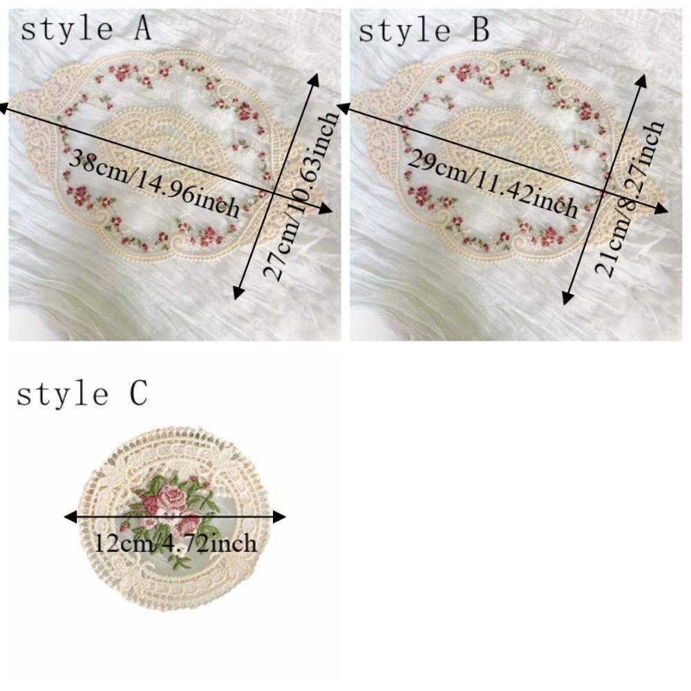 Anti-scald Vintage Lace Coaster Exquisite Plate Mat Lace Doilies Flower Coasters Wedding