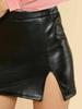 Lambskin Stylish Party Wear Soft Women's Skirt Black Casual Handmade Leather Genuine