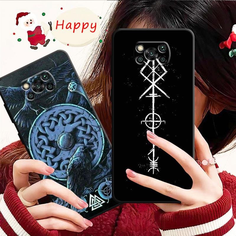 Чехол для телефона Xiaomi Poco X3 Nfc X4pro M3 C40 для Mi 12 11 10 10t 8 Note10 Lite 11ultra 11t Pro F1 Viking Vegvisir Logo Tree