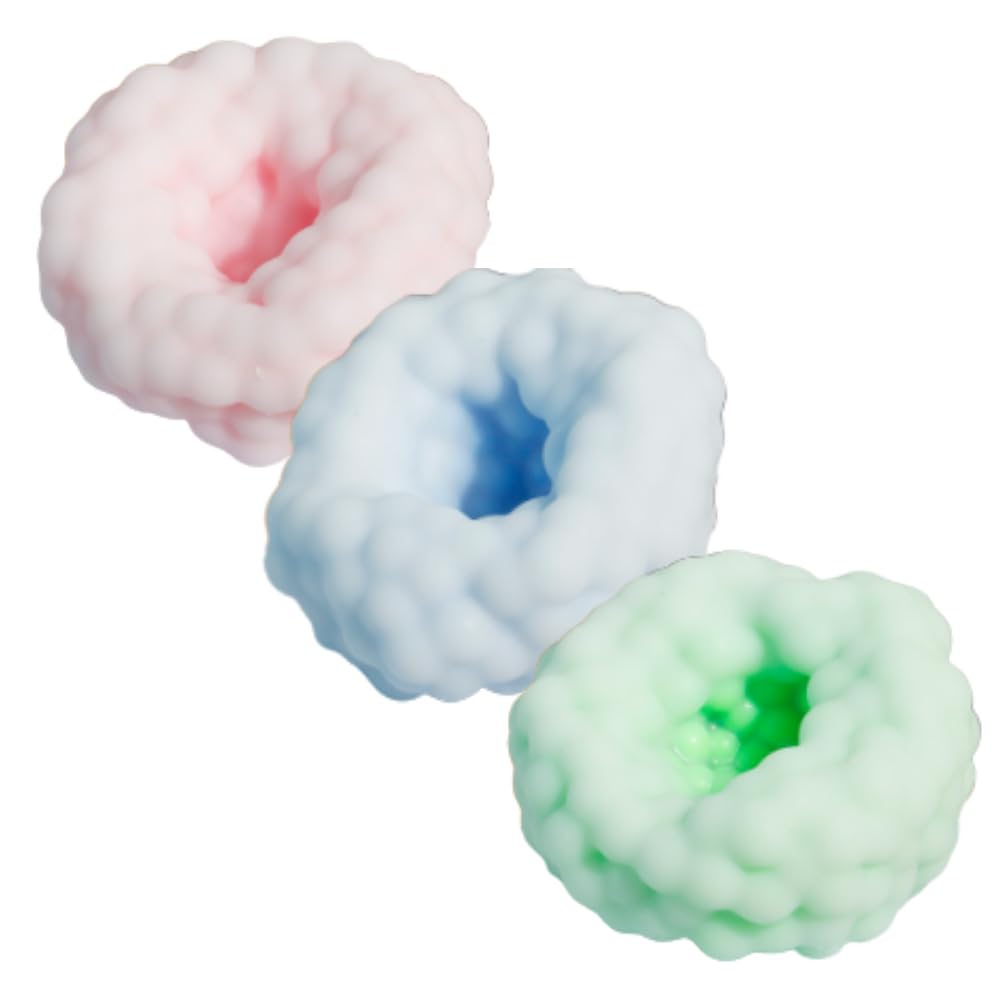 Tropchou Squeeze Stress Relief Grape Silicone Set of 3 Colors Balls, Balls, Toys,