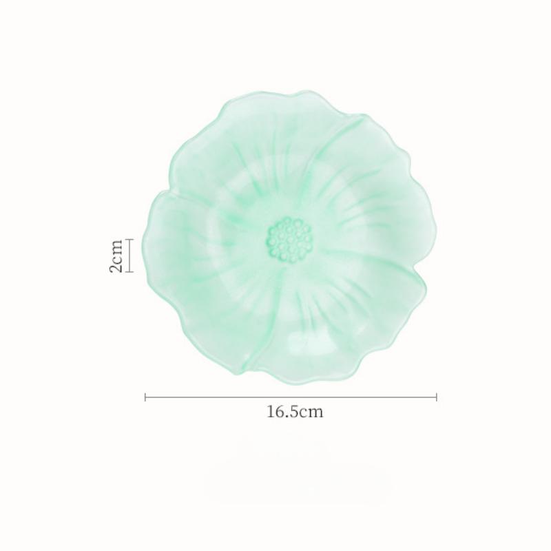 Бытовой чайный поднос Лепесток цветка Маленький поднос Дим сам Фруктовый поднос Японский стиль Чайная доска Кунг-фу Подставка Декор стола Аксессуары