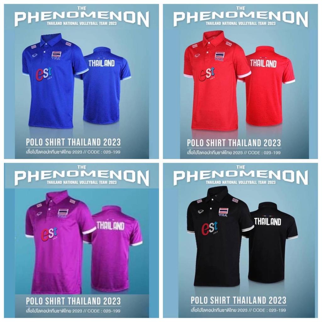 ТАИЛАНД Национальная женская волейбольная форма 2023 года для фанатов, версия для печати, быстросохнущая рубашка-поло из полиэстера с коротким рукавом, форма с логотипом Таиланда, спортивная форма в помещении