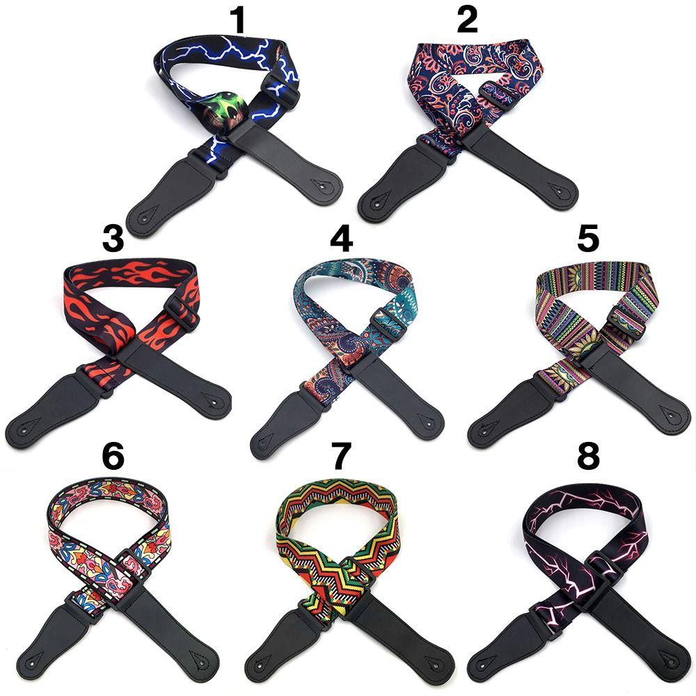 sale Nylon Ethnic Style Adjustable Belt Musical Instrument Straps Guitar Accessories Ukulele Strap