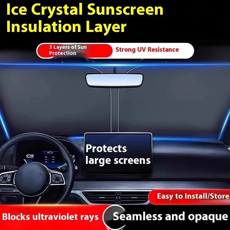 For Lynk & Co 01 Link Co 01 2024 2025 2026 Car Windshield Sunshade Cover Anti UV Protection Foldable easy to store Accessories