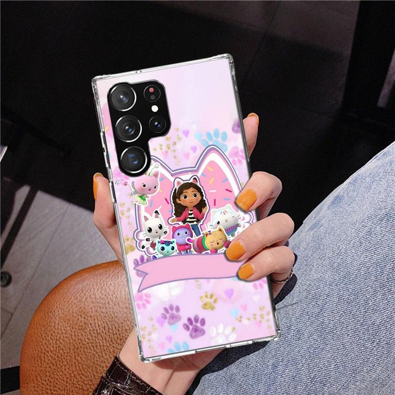 Cartoon Gabbys Dollhouse Phnoe Case for Samsung Galaxy S26 S25 Edge S23 S24 Ultra S22 Plus S21 S20 FE Unique Cover Soft Coque Ga