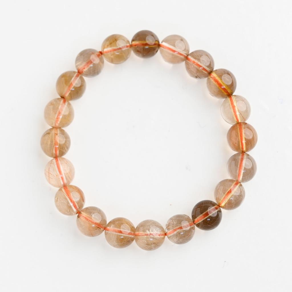 Eigado Ювелирный Город Сёсэнкё Рутиловый Кварц 10 мм 16 см Запястье Ограниченный Браслет Натуральной Силы, Камень, Окружность, Единственный в Своем Роде, Издание, Камень,