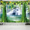 Water Curtain Cave Waterfall Tapestry Wall Hanging Bohemian Landscape Hippie Psychedelic Art Home Decor