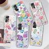 Розовый фиолетовый прозрачный чехол с бабочкой и цветком для Xiaomi Redmi Note 12 7 8 9 8t 11t 8 10 Pro 9s 10s 11 11s для Mi 9a 9 9c 9t 10 K40