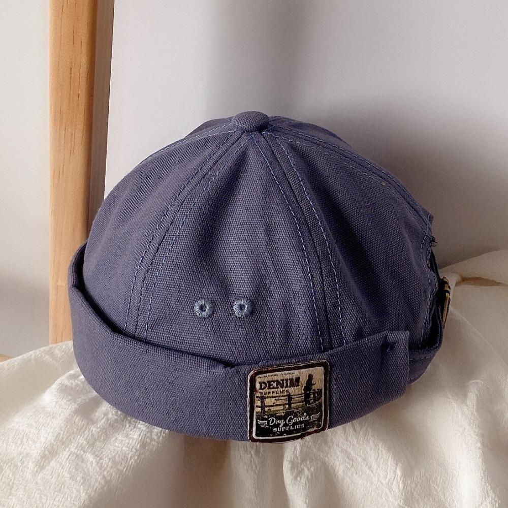 Dome Men Women Skullcap Solid Color Bucket Cap Vintage Brimless Hat Unisex Street