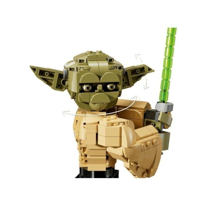 LEGO Star Wars 75438 Le Buste de Yoda - Set pour Adulte - Décoration DIY avec Sabre Laser