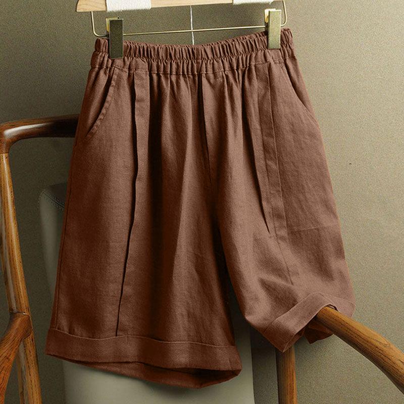 ZANZEA Женские повседневные свободные летние шорты с эластичной резинкой на талии