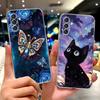 Чехол для Samsung A04s SM-A047M Прозрачный Эстетичный Милый Кот Модные Цветы Расписная Задняя Крышка Для Samsung Galaxy A04s Чехол для Телефона