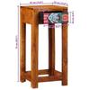 Floral Side Table with Drawers Brown 35 x 35 x 75 cm