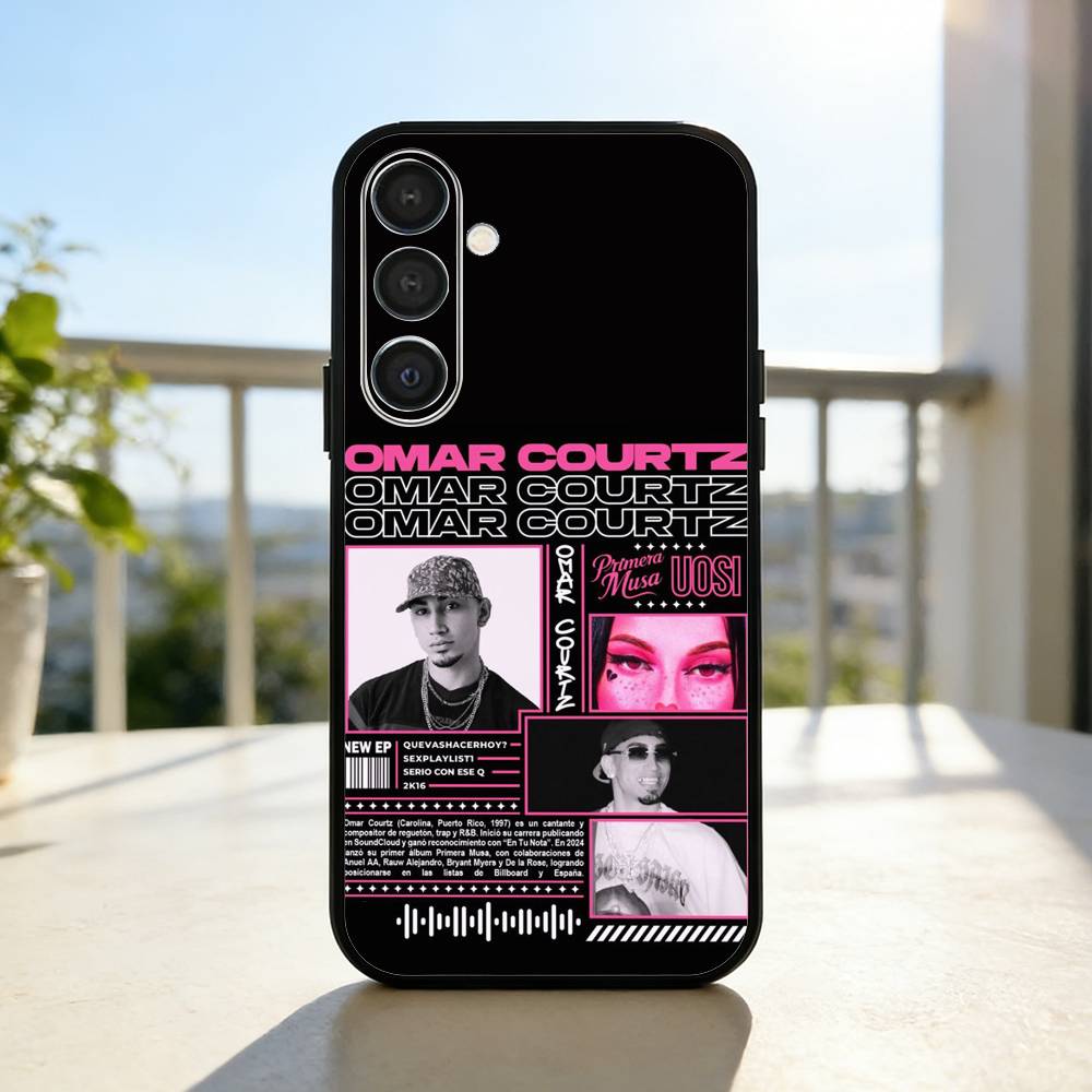 O-Omar Courtz Singer Phone Case For Samsung A73,72,71,A52,51,40,41,A22,A32,31,A13, Soft Black Shell