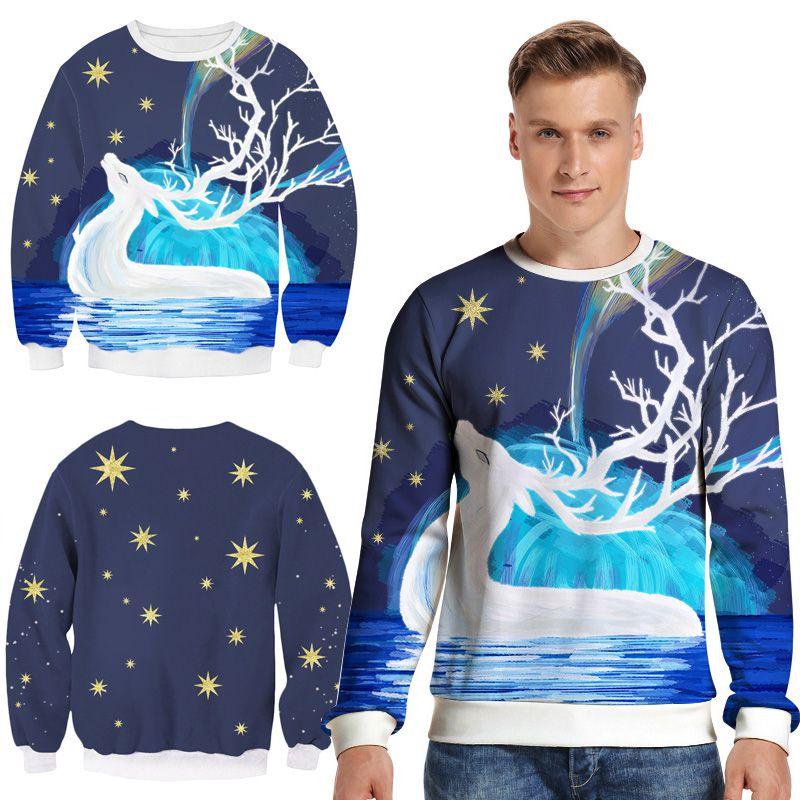 Рождественский уродливый свитер, смешной пуловер с круглым вырезом, толстовка, унисекс, рождественский подарок