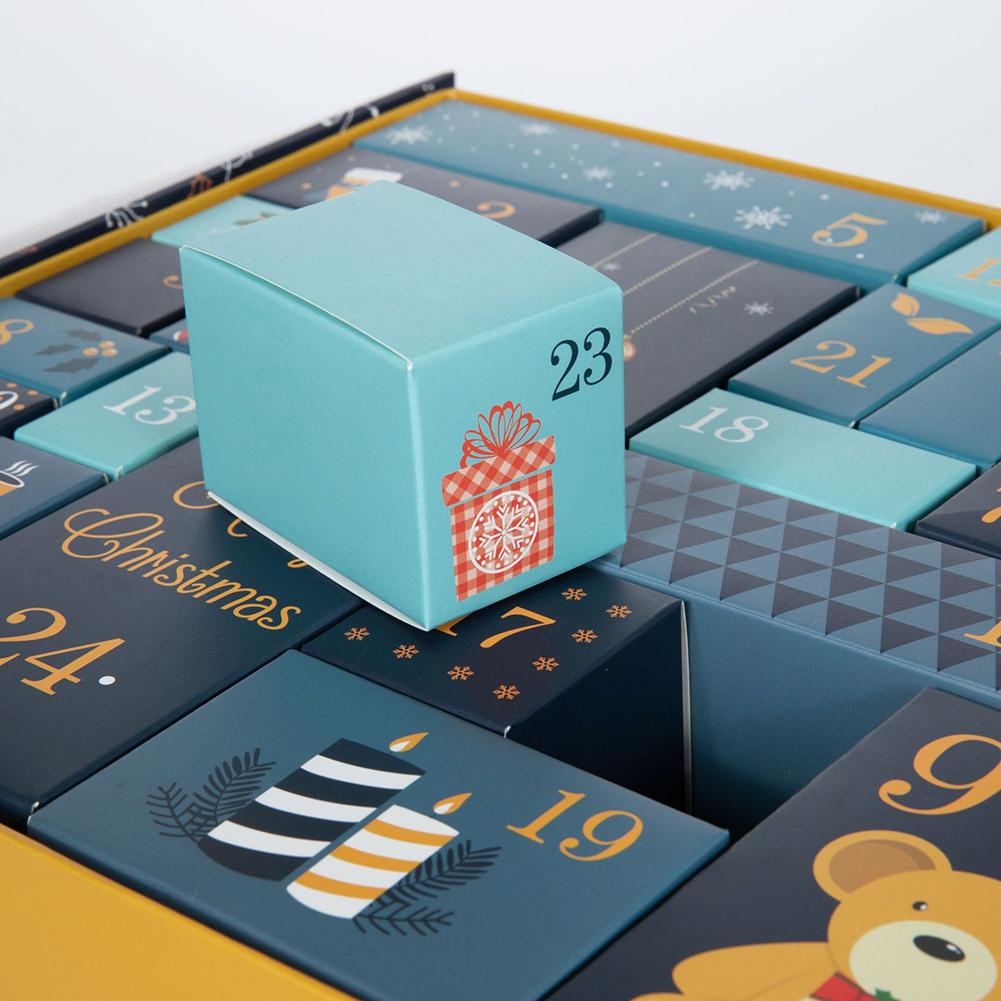 Пустые коробки для календаря Адвента, самодельные коробки для заполнения с 24 ящиками для праздника