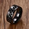 Men's Spinner Chain Worry Ring Roman Number Meditation Band Male Jewelry Size 7-14