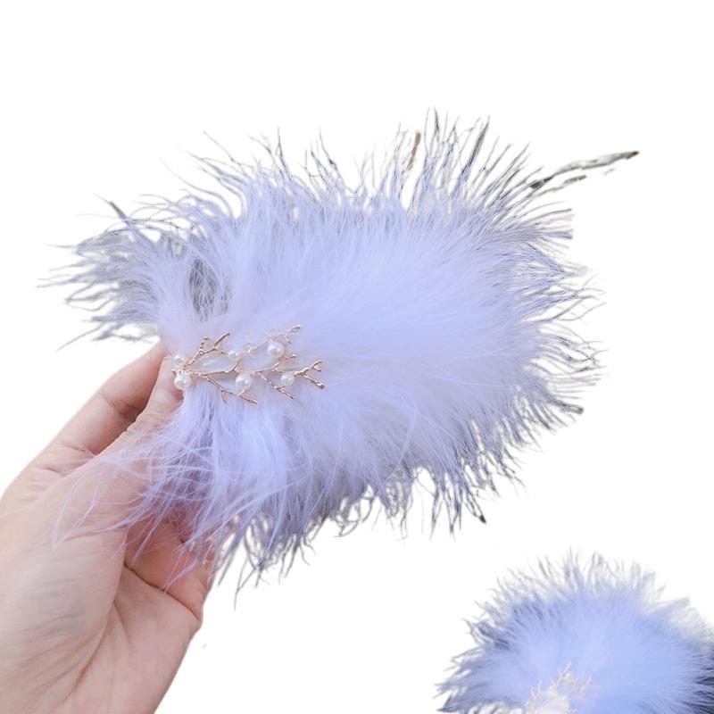 1 шт. Белое перо феи боковая заколка новая заколка для волос аксессуар для волос для девочки украшения для волос свадебная шпилька тиара заколки