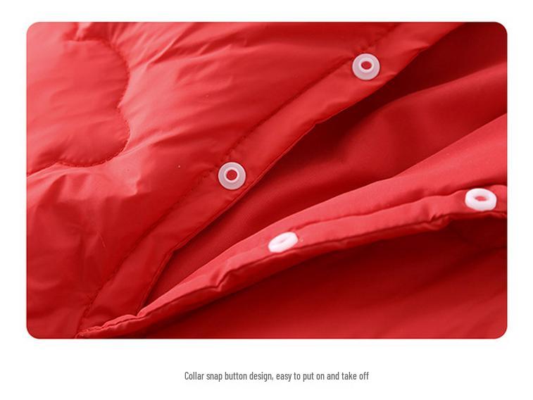 Newborn Lightweight Down Onesie Jacket - Red, for Autumn & Winter, Suitable for Babies up to One Year Old.