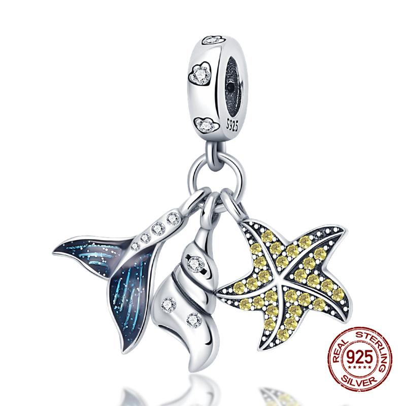 New In Original Charm Copper Ocean Series Sea Turtles Charms Beads Fit 3Mm Original Bracelet For Women Diy Fine Jewelry Gift