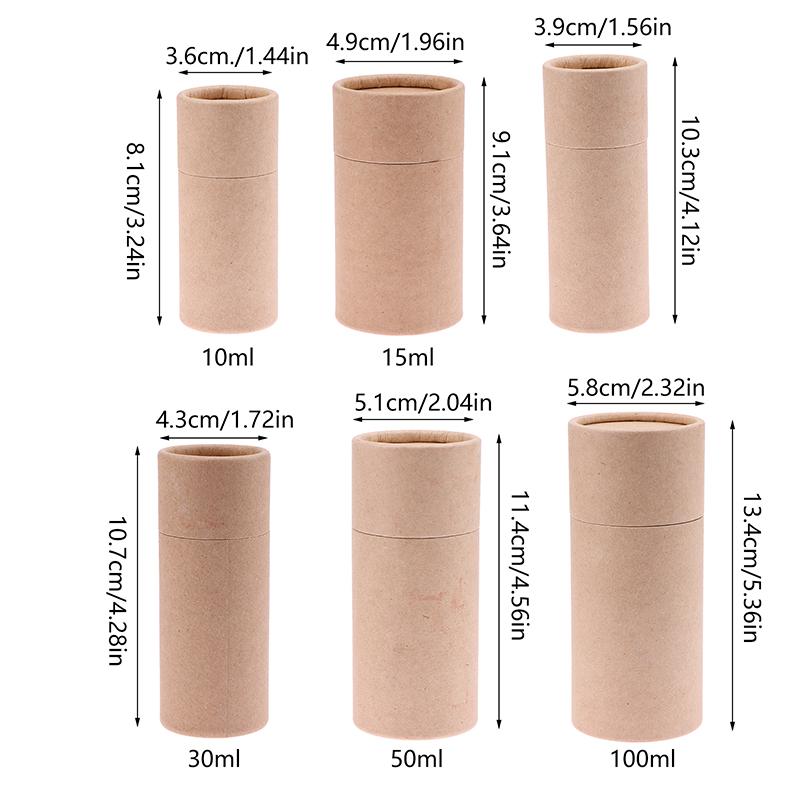 Круглая картонная подарочная коробка Упаковка для флаконов косметических эфирных масел Упаковка для помады Упаковка для духов Коробки из крафт-бумаги