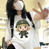 Унисекс Хлопковая Футболка в Стиле Streetwear с Дерзким Мультяшным Дизайном Медика Кавайный Топ в Военном Стиле для Модных Людей