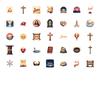 35pcs-70pcs  Spirituality Stickers Iconic Jesus Teacher Reward Stickers Religious Stickers For Notebook Luggage Mobile