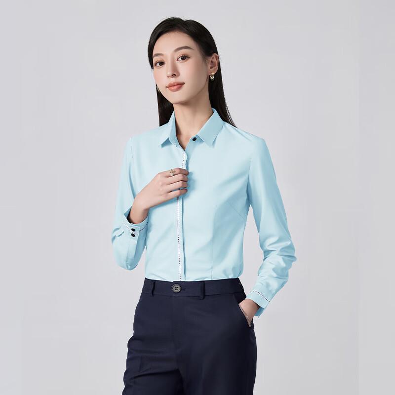 Женская рубашка с длинным рукавом в стиле business casual на пуговицах