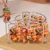 Stainless Steel Air Fryer Rack Vertical Rotisserie Skewer Stand Universal Air Fryer Grill Insert Air Fryer Accessories