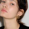 Les Bijoux Philosophy LB_Grid circle earring_GOLD