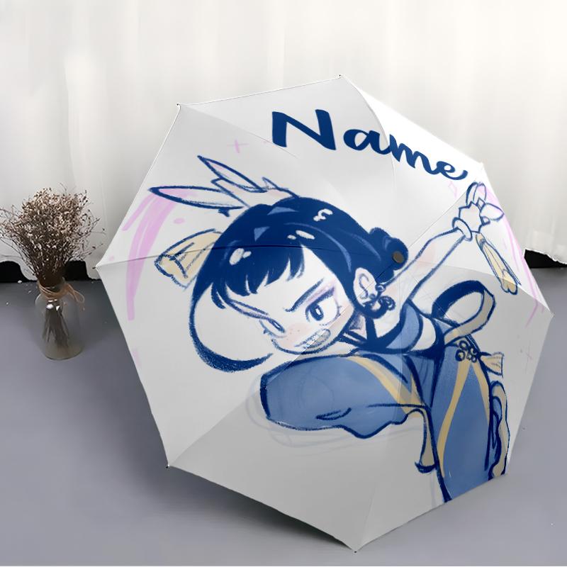 Personalized Name K-KPop Demon Hunters Print Umbrella - Automatic Open/Close, Eight-Rib Durable Frame, Automatic Folding Umbrella