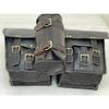 Hand-Crafted Black Leather 3 Saddle Bag Motorcycle Swingarm 2 Storage Tool Pouch