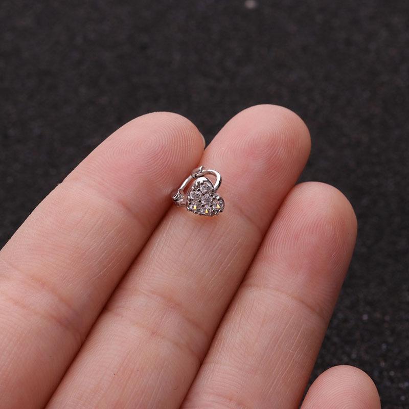 Серьги-кольца с микропаве из цирконов для пирсинга хряща - Ювелирные изделия в европейском и американском стиле