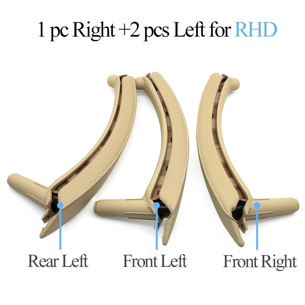 Модернизированная ручка открывания левой и правой пассажирской двери автомобиля с кожаной накладкой, замена для BMW X5 X6 E70 E71 E72 2007-2013