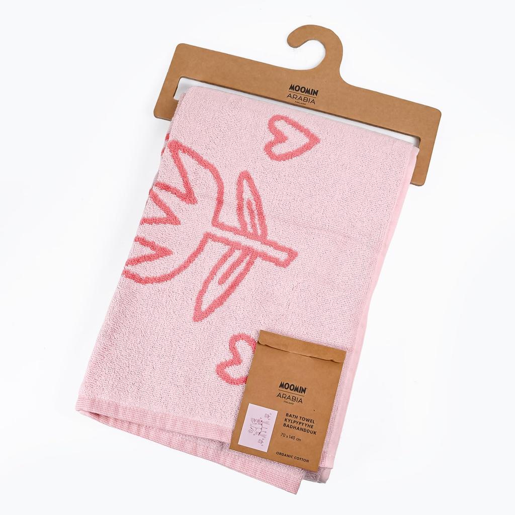 Arabia Bath 70cm X Moomin Scandinavian Finland Towel, 140cm, Love, Pink, 1072617, Style, [Product]