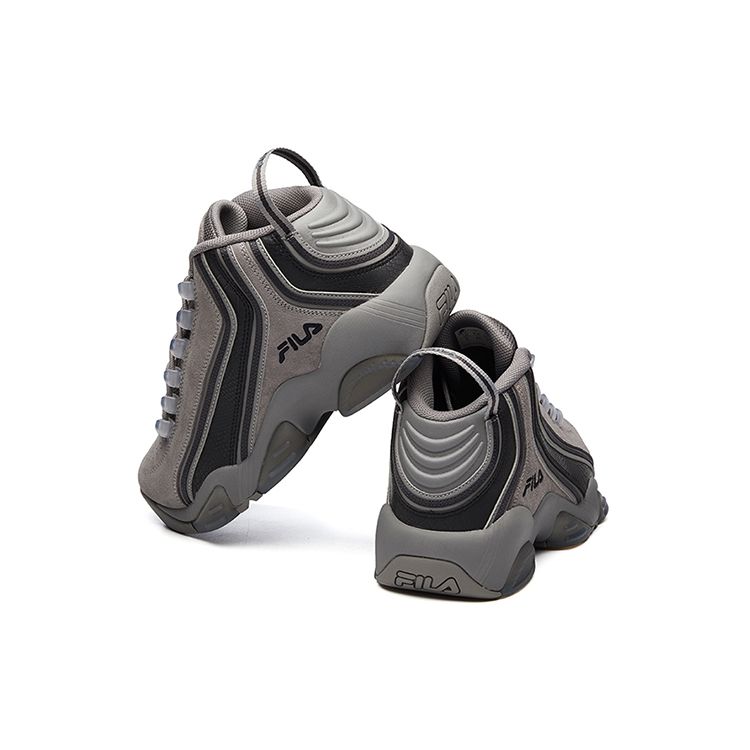 Fila Stack 2 Forward Ткань Синтетическая кожа Замша Универсальные Полувысокие Ретро Баскетбольные Кроссовки Мужские кроссовки Небесно-серый F12M111224FDS