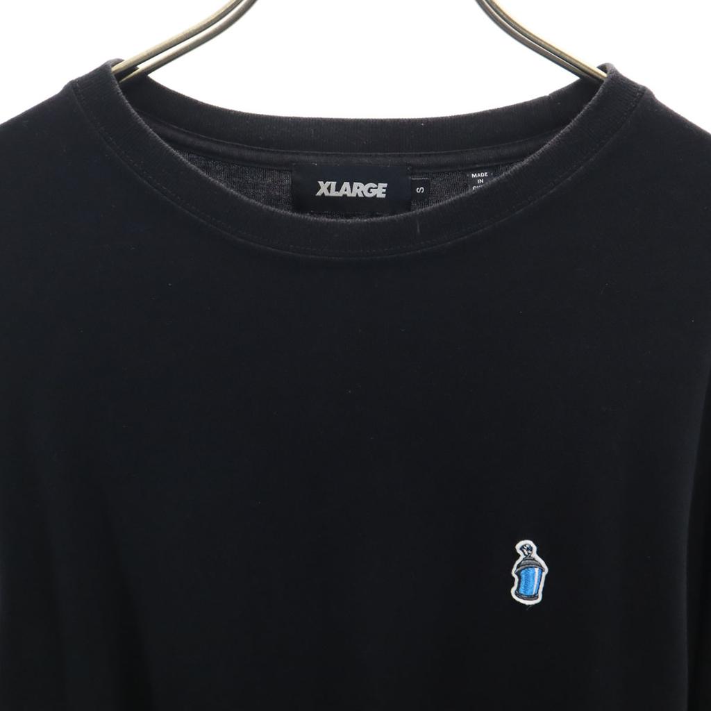 Xlarge Футболка с длинным рукавом и логотипом на спине S черная Ron T Мужская Б/У