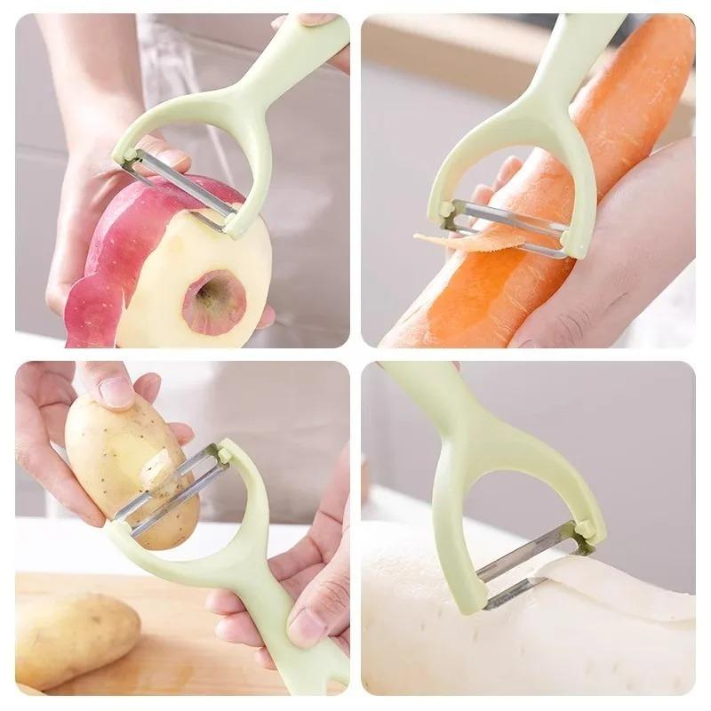 1/2 Pcs Fruit Peeler Scraper Metal Peeler Multifunctional Household Vegetable and Fruit Peeler Potato Peeler7