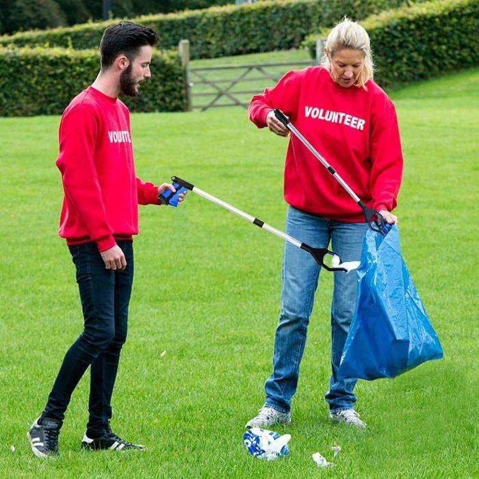 Pickup Tools, Telescopic Stick, Trash Picker, Extra-Long, Garbage Collection, Garden Waste, Hand Tools