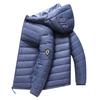 Мужская модная легкая пуховая куртка с коротким капюшоном, теплое, теплое, однотонное, для пары, пальто