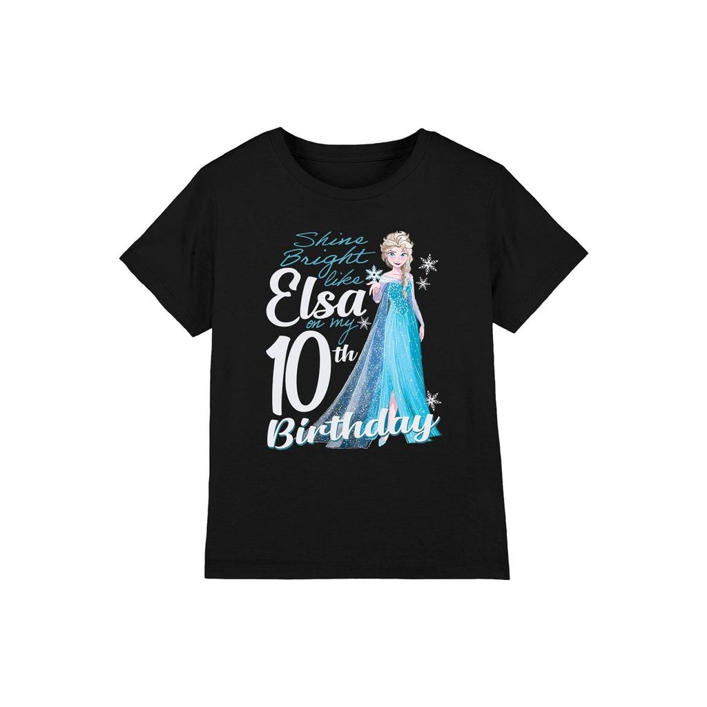 frozen Childrens/Kids Bright Like Elsa 10th Birthday T-Shirt