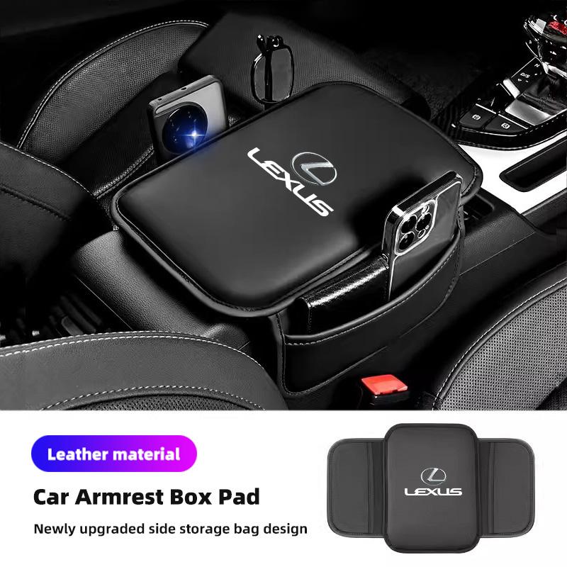 PU Leather Car Armrest Cushion With Storage Bag Arm Rest Pad For Lexus F-SPORT ES RX NX LS UX LM LX GX LC RZ IS CT GS RC HS SC ADT1