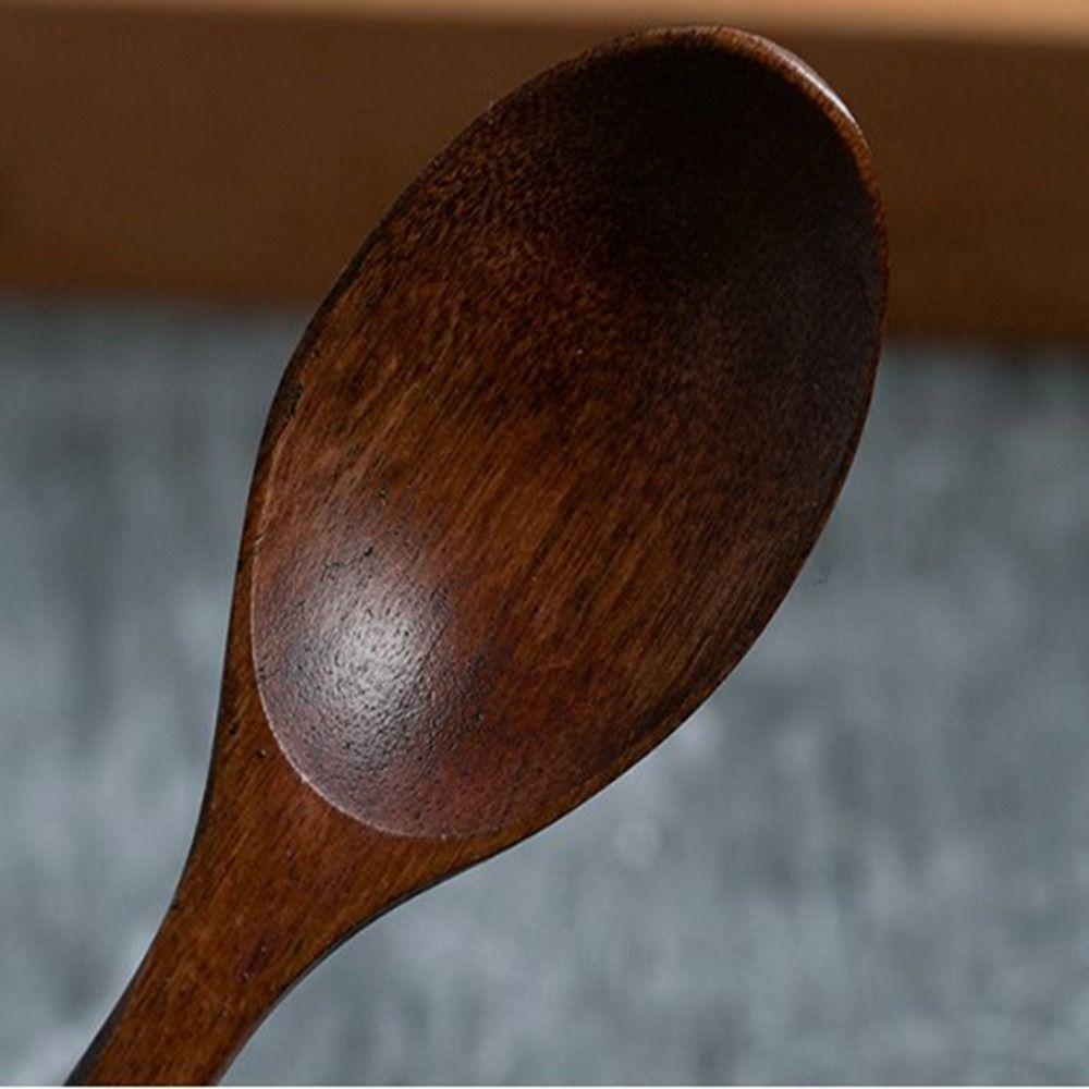 Natural Wooden Spoon Handmade Rice Soups Spoon New Utensil Cereal Spoon Kitchen Accessories