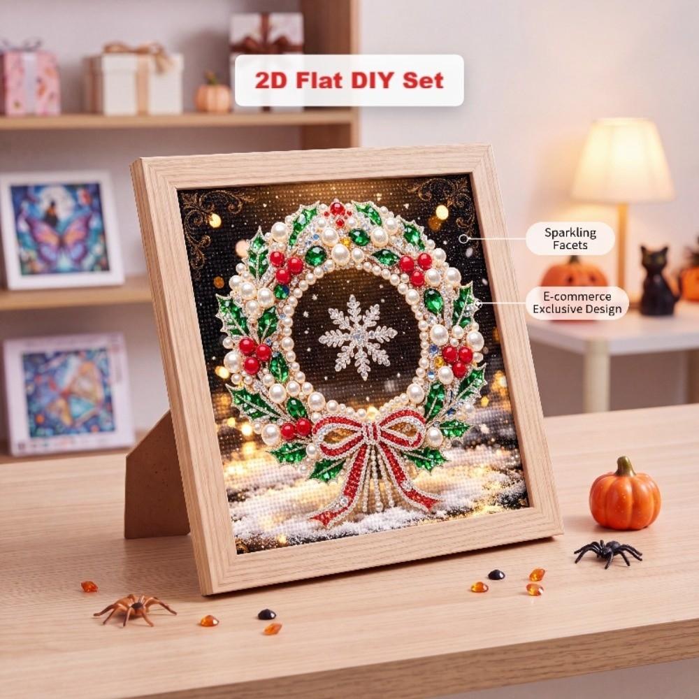 2D Flat DIY Pearl Painting Kit Delicate Christmas Ornament Christmas Decoration