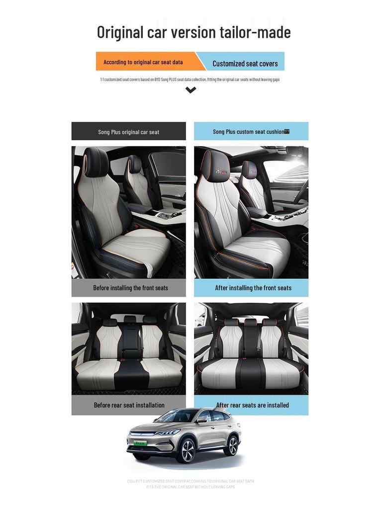 BYD Song PLUS All-Season Full Surround Seat Cushion Cover for 5-Seat Cars