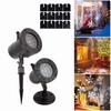 Outdoor Snowflake LED Projector Light 12 Patterns Christmas Holiday Party Waterproof Sound Activated Decor Gift Light