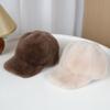 Повседневная Люксовая Бейсболка Однотонная Пушистая Snapback Кепки Утолщенная Регулируемая Кепка Зимняя Уличная Одежда